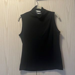Elizabeth Suzann x Alabama Chanin Sleeveless black mock neck top Medium